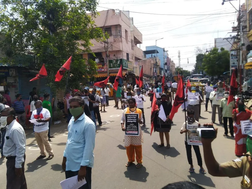  Struggle against bar opening in Trichy